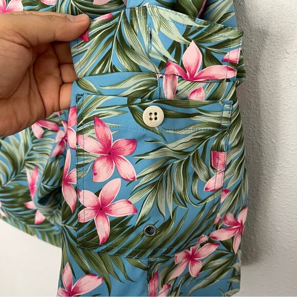 J. Crew Blue Pink Floral Print Drawstring Waist Long Board Short Men's size 34 - Picture 3 of 5
